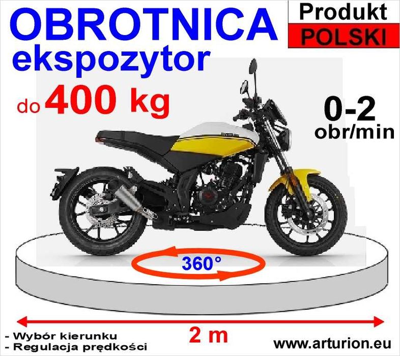 Podest obrotowy ekspozytor obrotnica kawalet napęd reklamy do 400 kg