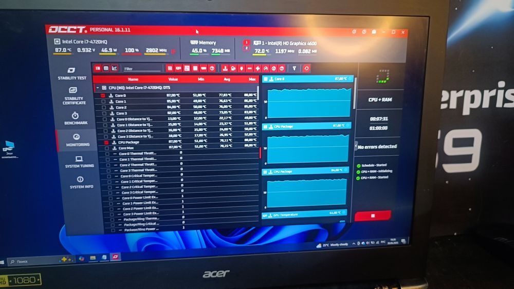 Шустрий та потужний Ноутбук  Acer  Aspire V17 Nitro 17.3" IPS / i7 - 8 потоків / GTX 860M 2GB/ 16GB RAM / 240SSD+HDD
