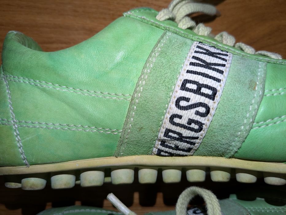 Sapatilhas em pele verde Bikkembergs 37