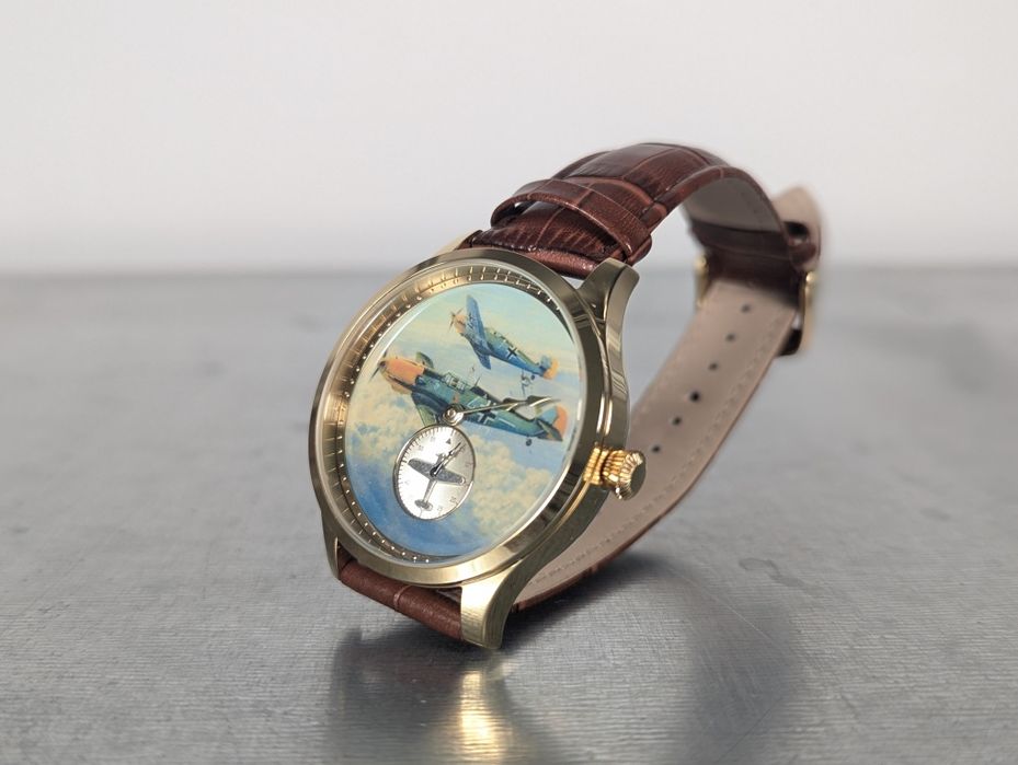 Zegarek męski BF 109 Messerschmitt kolekcjonerski pozłacany klasyczny