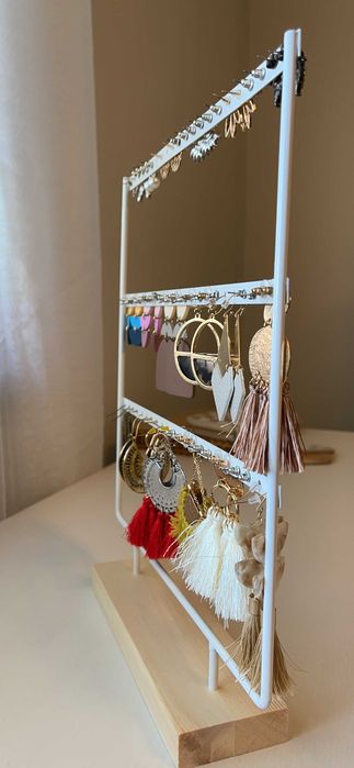 Duży stojak organizer do kolczyków biżuterii hand made