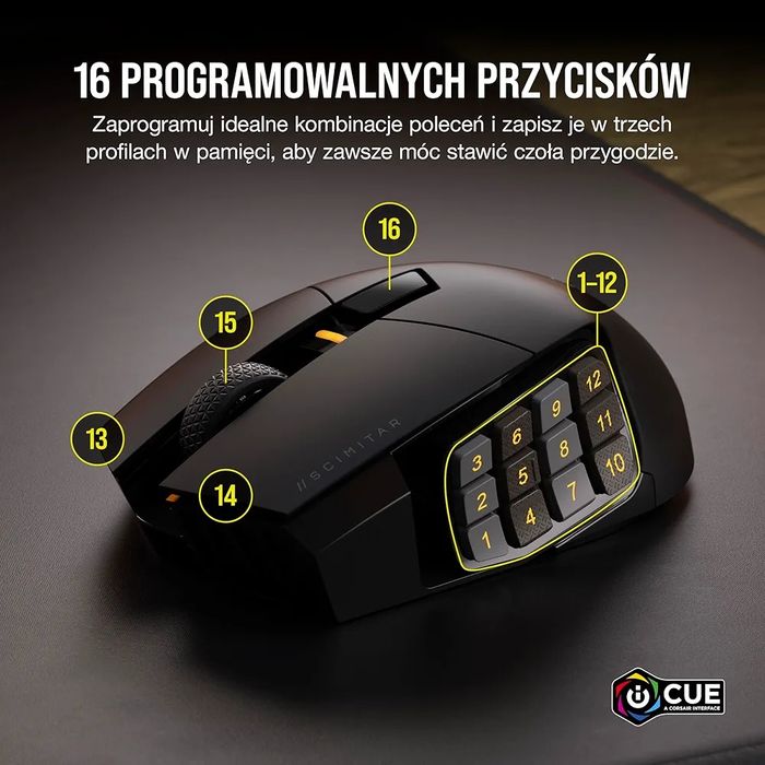 Mysz CORSAIR Scimitar Elite Wireless RGB
