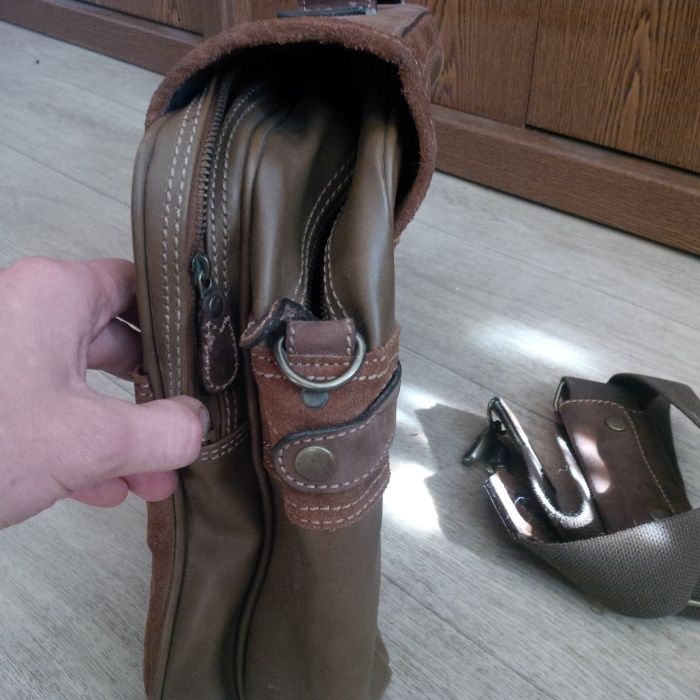 Сумка портфель кожа, замша, кожзам. Большая.