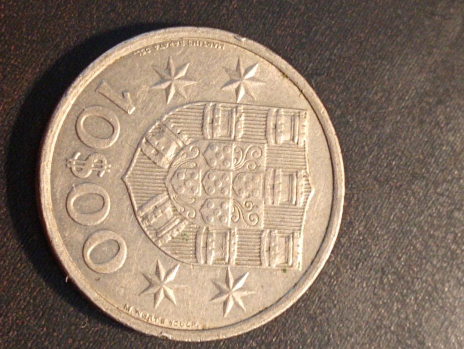 10 escudos - 1974 - Republica Portuguesa- Legenda  invertida - Soberba