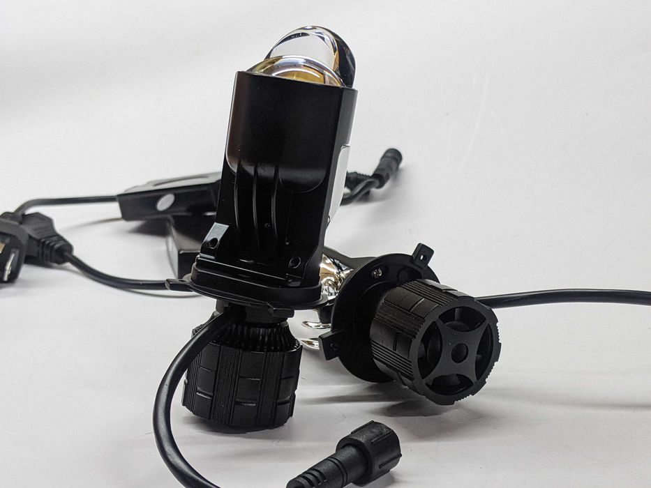 Гарантия 12мес. Светодиодные линзы Bi-LED EA Light H4 Mini Lens 80w