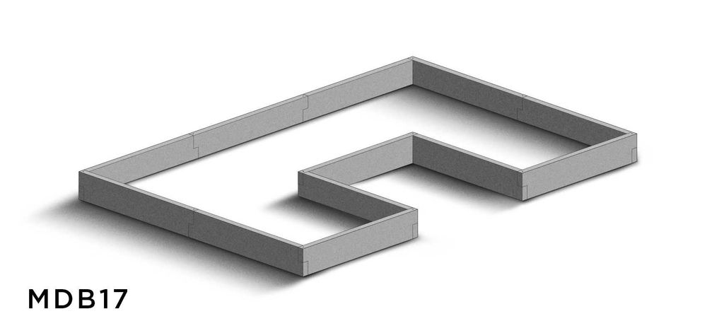 Skrzynia Betonowa- Modułowa Donica Betonowa MDB typ T model MDB17