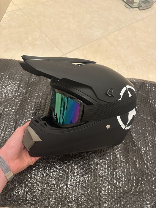Kask motocyklowy full-face cross enduro ATV quad + gogle rozmiar L