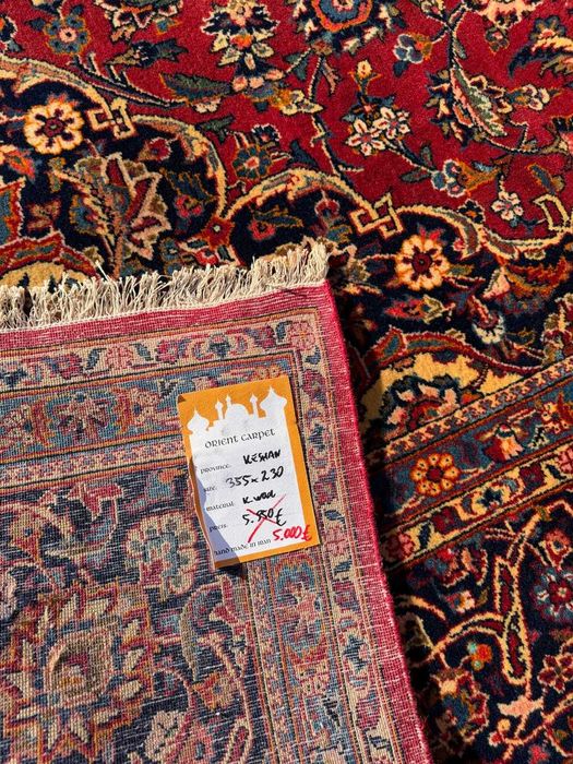 Dywan Wełniany Kaszmirowy Perski Iran Keshan 355x230 galeria 24 tyś