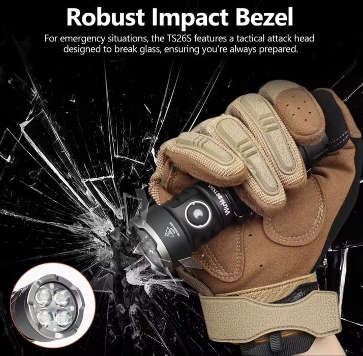 Latarka Wurrkos TS26S Max3100 lumen szperacz Nowa Bat.21700 mocna.