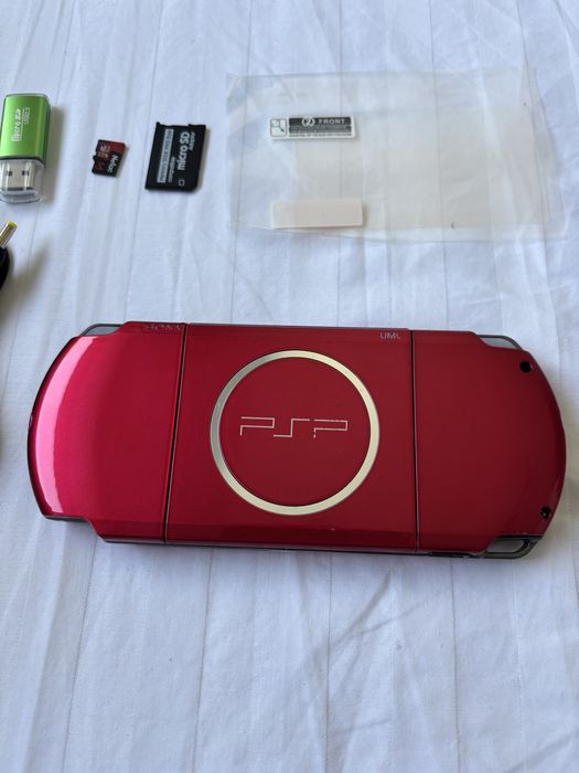 Psp 3000 Radiant Red stan bdb zestaw 64 gb