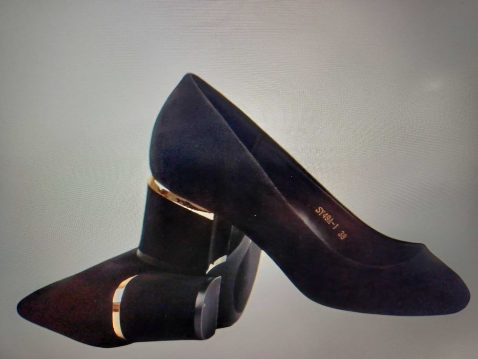 Czółenka Granatowe Nowe