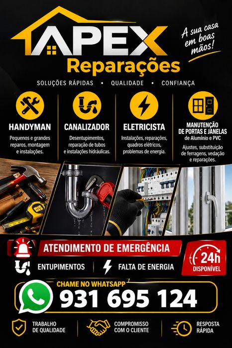 Handyman, canalizador, eletricista