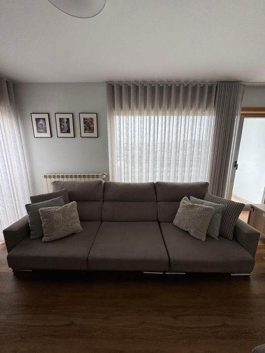 Sofá  de 3 lugares com bancos extensíveis