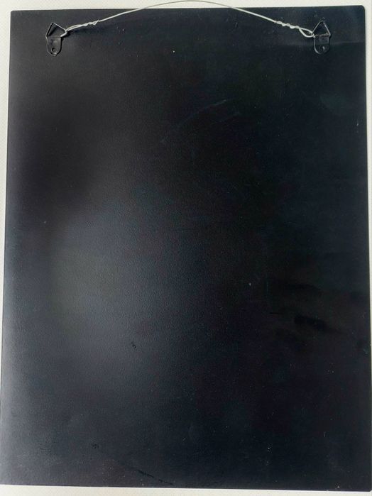 Quadro metálico preto "Família Feliz"