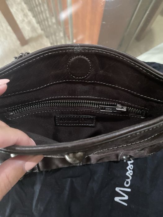 Mala em pele castanha da Massimo Dutti