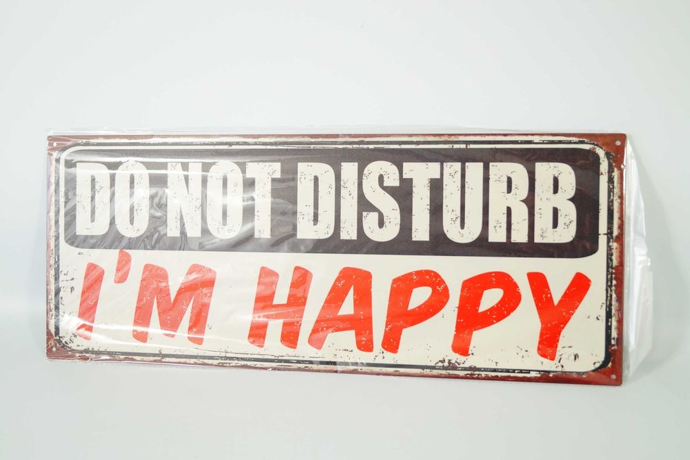 Metalowy plakat szyld reklama IM HAPPY 50/20 cm