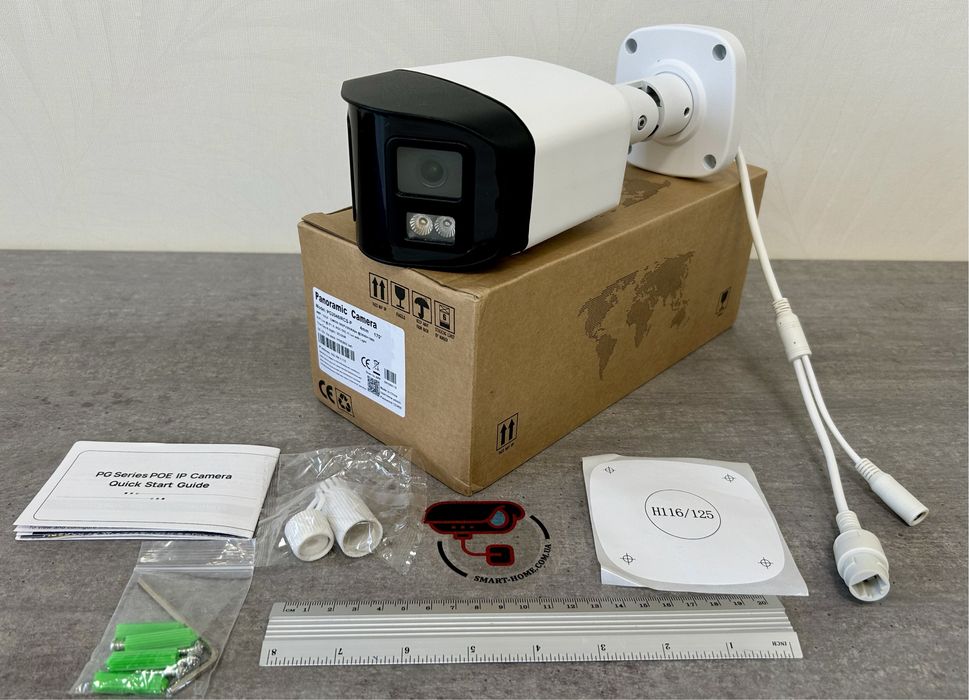 ХІТ 8Мп панорамная двойноая камера уличная видеонаблюдение Dahua Dual