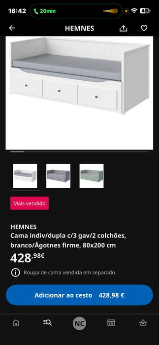 Cama / sofa Solteiro e casal