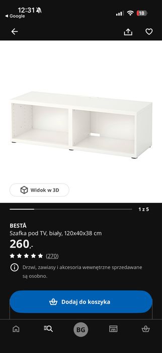 Szafka RTV Ikea BESTA