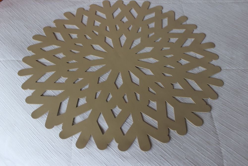 Individuais dourados de Natal, género floco de neve