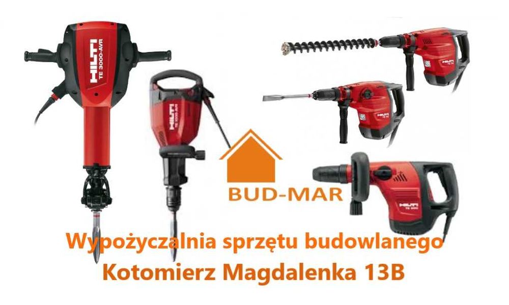 Wynajem Młot do kucia 70J hilti bosch dewalth mlotowiertarka wynajme