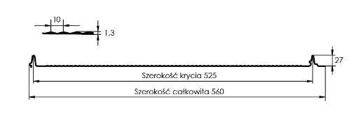 Panel na rąbek stojący PHR 560 mikrofala MAT z filcem panel na klik