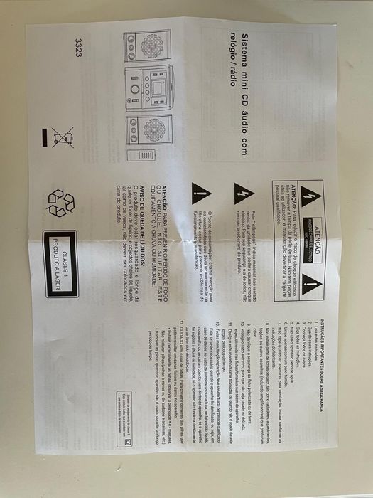 Micro Sistema de Som CD / Rádio AM-FM Compacto com Comando (PROTESTE/Euroconsumers)