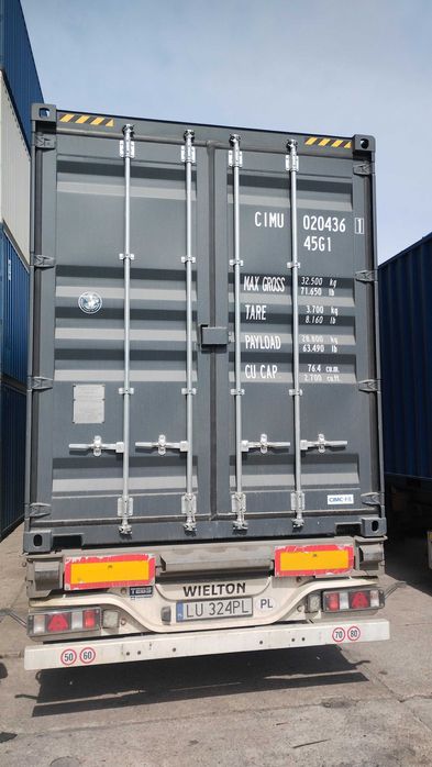 Kontener Morski 40 HC ONE WAY Antracyt 12 metrów Po jednej Trasie