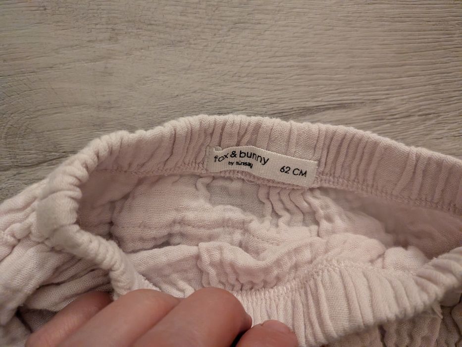 Muślinowe bloomersy niemowlęce r. 62