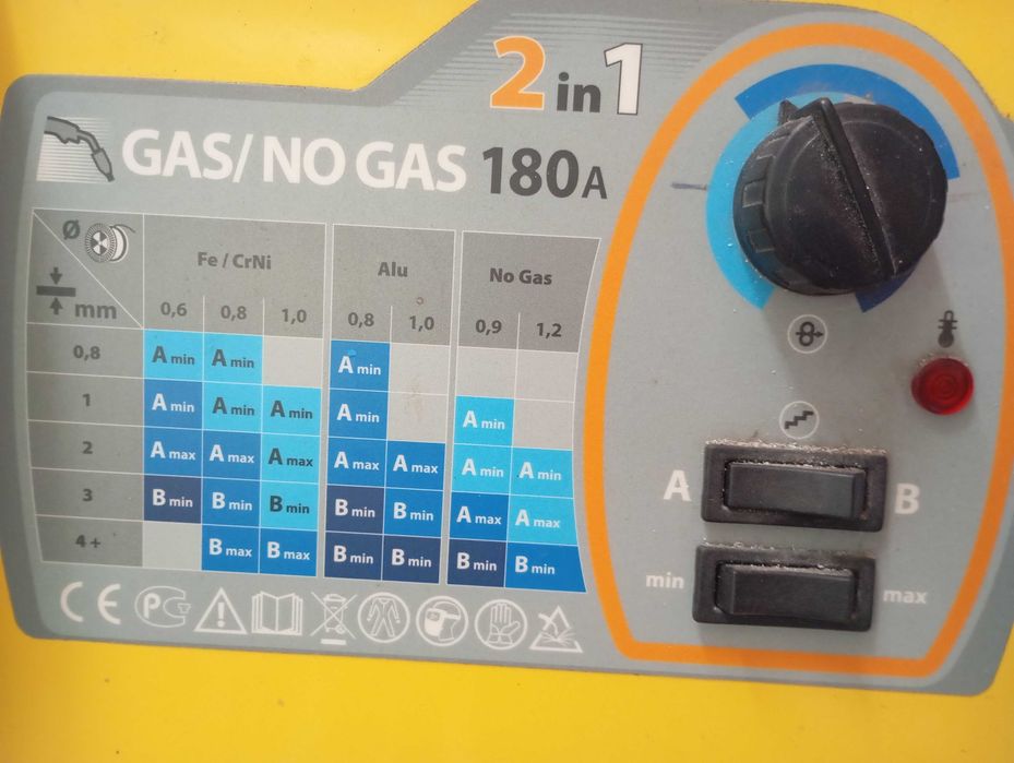 Máquina de soldar Mig,  (Gás/no Gás)