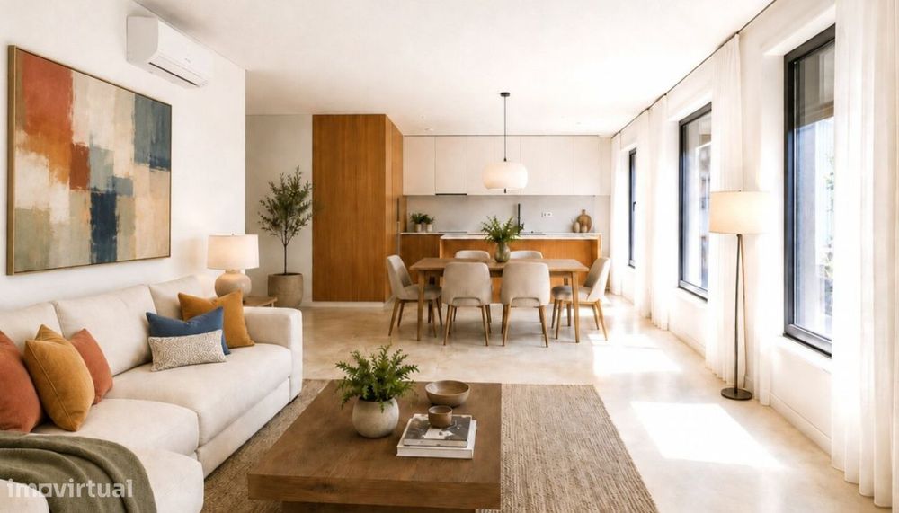 Apartamento novo com 3 quartos para venda no centro do Porto