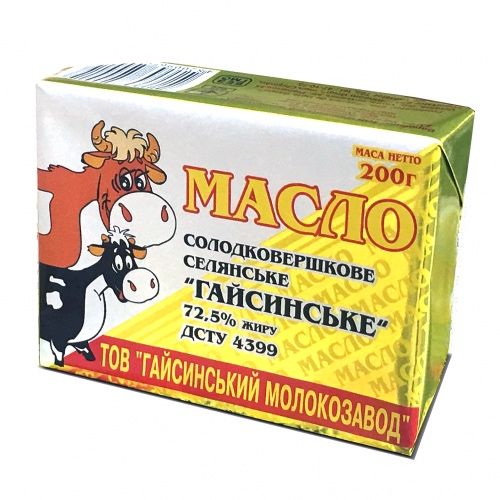 Масло Гайсин 200 грам 72,5 %