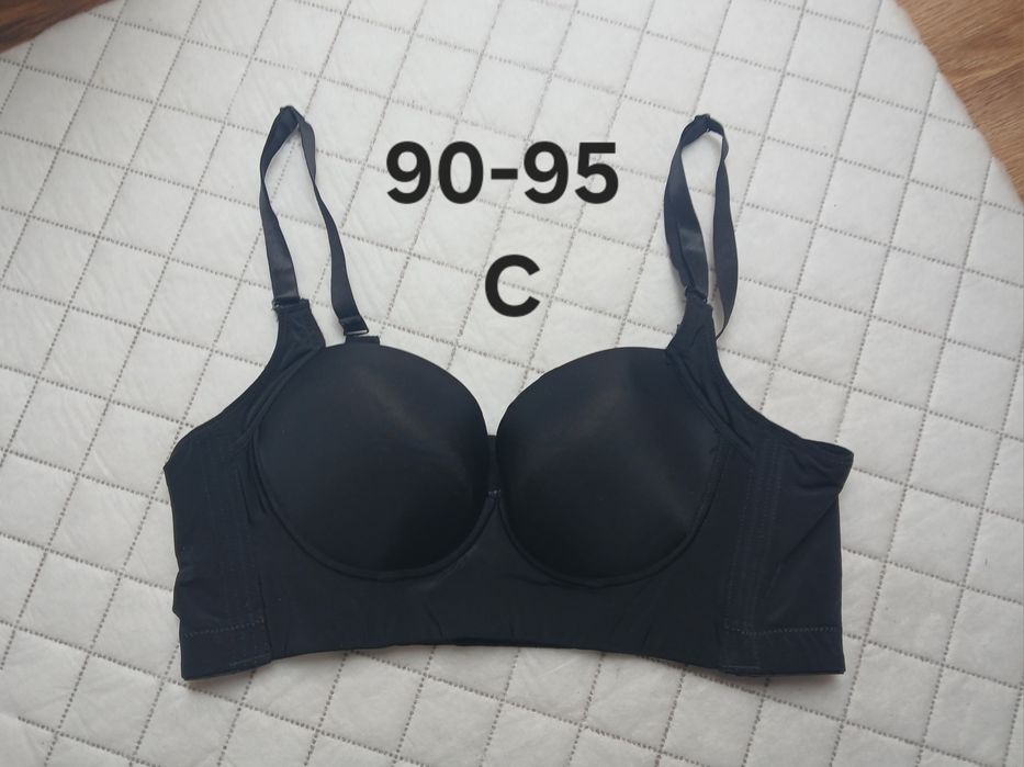 Biustonosz Czarny Modelujący Push up Nowy 90-95 C