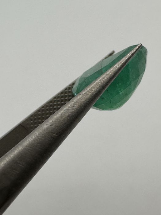 Naturalny Szmaragd z Zambii 2,87 ct Certyfikat ICA GemLab Szlif Gruszka