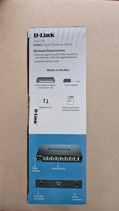 === Switch D-Link DGS 108 Gigabit nowy nieużywany ===