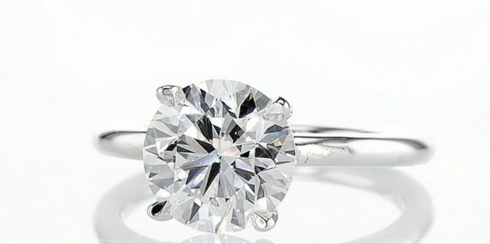 Anel de noivado ouro e diamante