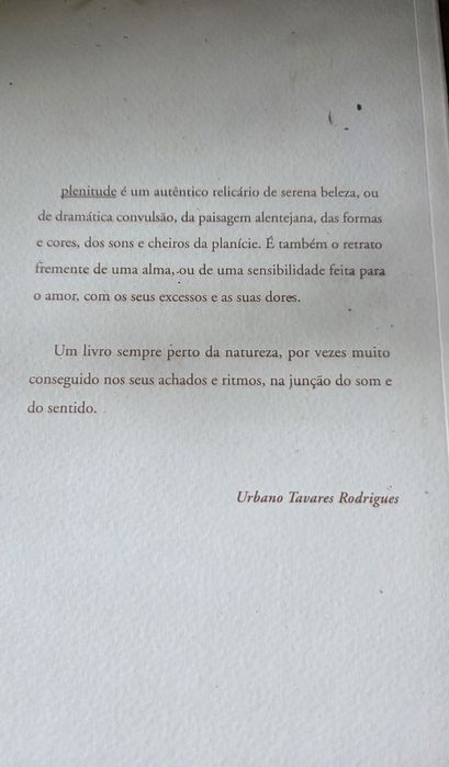 Livro Plenitude de Maria José Lascas Fernandes