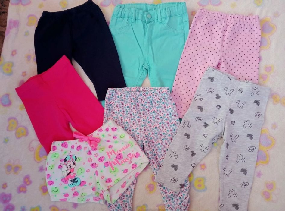 Zestaw, legginsy, spodenki dla dziewczynki,rozm.74