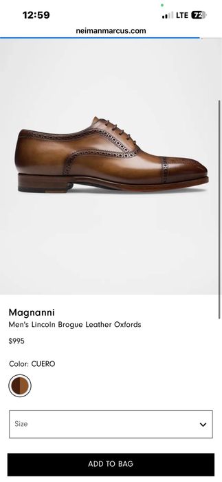 Туфли мужские Magnanni leather оригинал размер 43