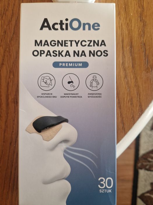 ActiOne Opaska Magnetyczna  Klips na nos  oddychanie chrapanie sen soprt etui