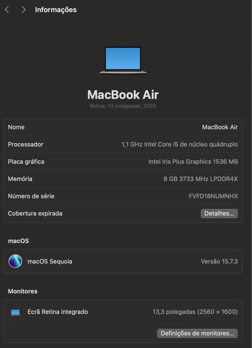 Macbook air 2020