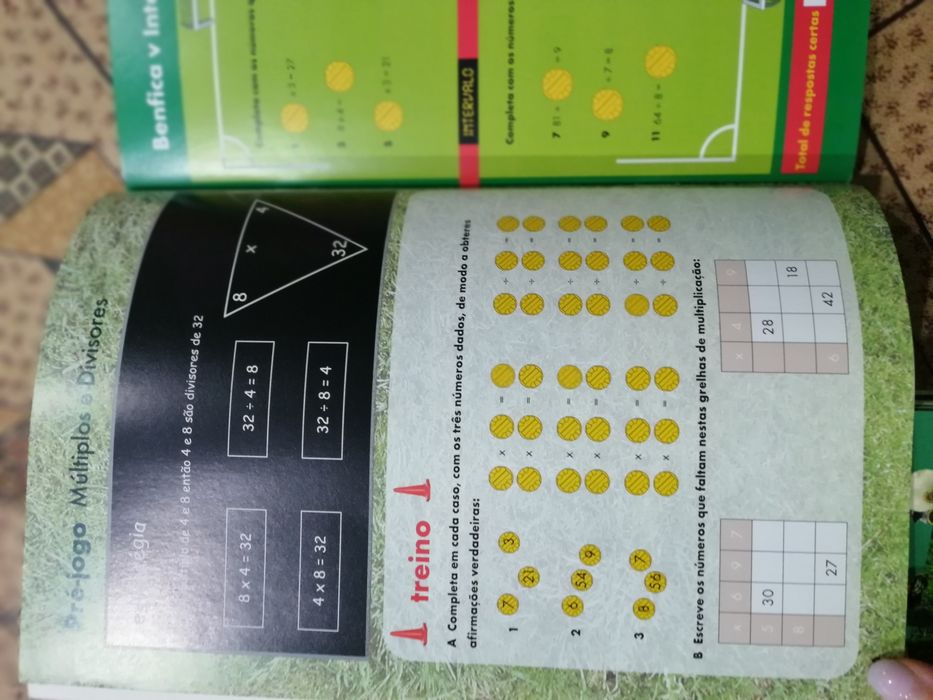 Treina matemática com o Benfica