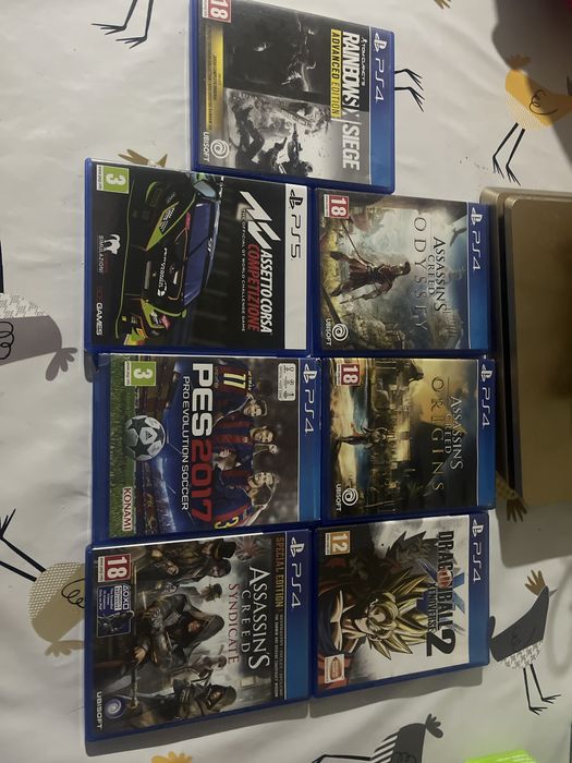 Ps4 com jogos e comando