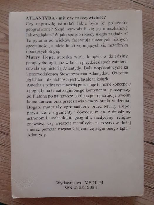 Atlantyda mit czy rzeczywistość, Murry Hope