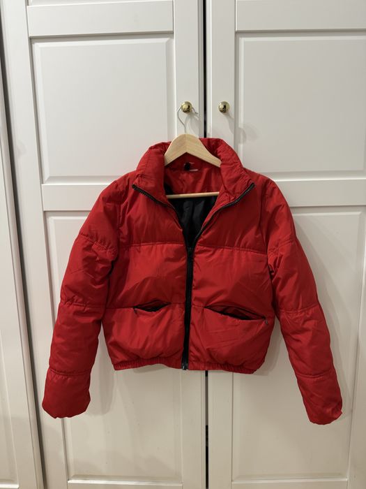 Kurtka H&M modna, hit XS czerwona