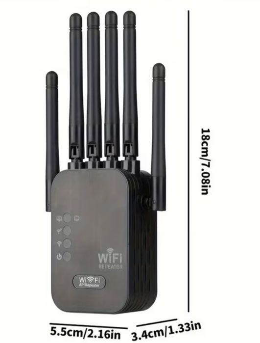 Wzmacniacz WiFi Repeater 6 Anten 2xLAN N300 Access Point 2xRJ45