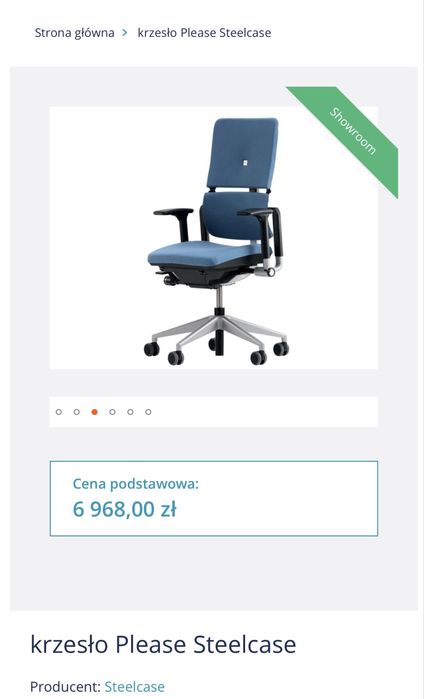 Krzesło biurowe obrotowe Please Steelcase