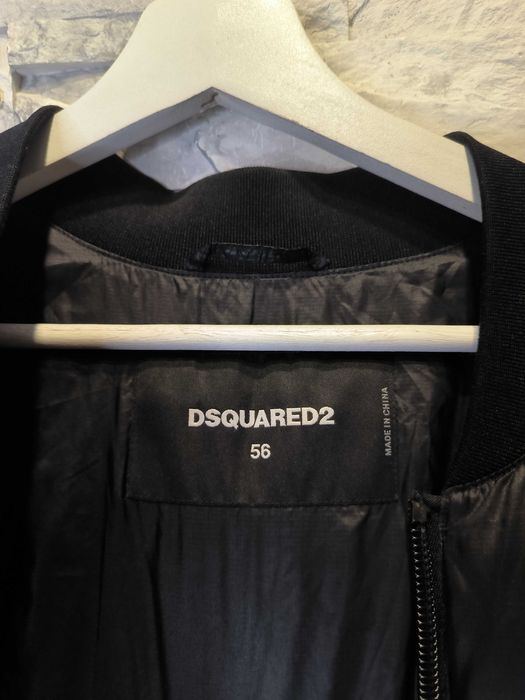 Kurtka Dsquared2 DSQ2 Puchowa Zimowa Czarna Logo Męska