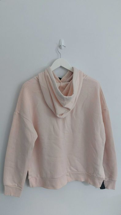 Cropp różowa bluza z czarnymi wstążkami