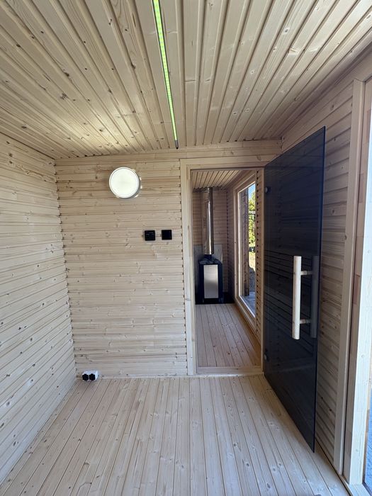 Sauna Ogrodowa Finska Przedsionek Piec Na Drewno 500cmx240cm